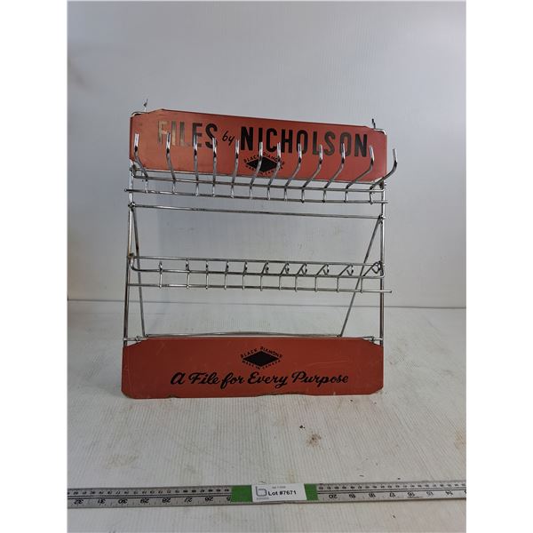 Vintage Nicholson "Black Diamond" Metal And Wire Store Display 18"x18" - PICK UP PREFERRED