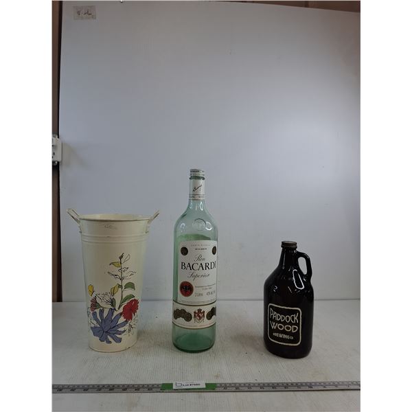 Decorative Bucket, Decorative Liquor Bottles ( up to 19") -PICK UP