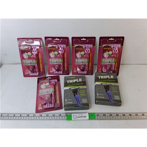 Women's & Men's Triple Razor Blades- NIB