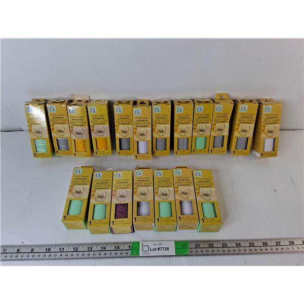 (19) Crafting Rolls of Vinyl Paper 4.5" x 48", NIB