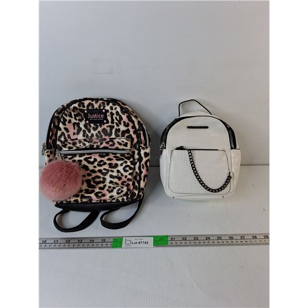 (2) Mini Backpacks- Justice & Ardene