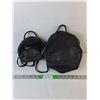 Image 1 : (2) Leather Style Mini Backpacks- Mia & Luca and Garage