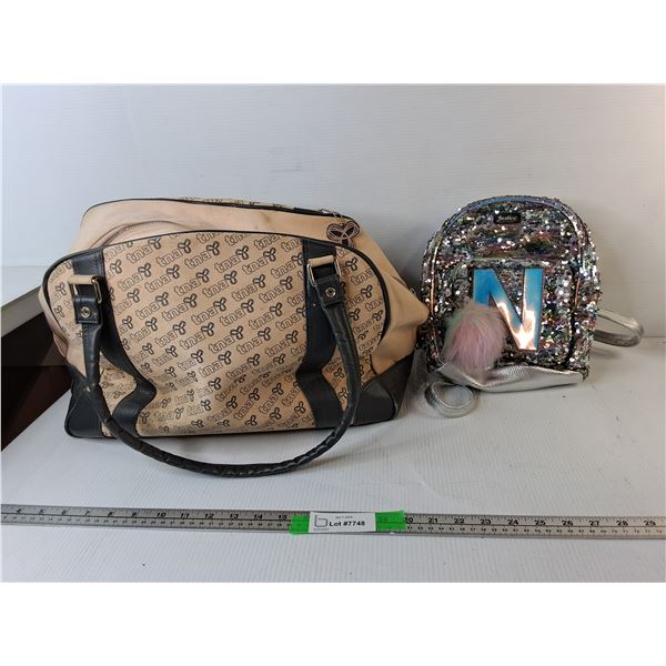 TNA Duffel Bag & Justice Mini Backpack- Some Staining