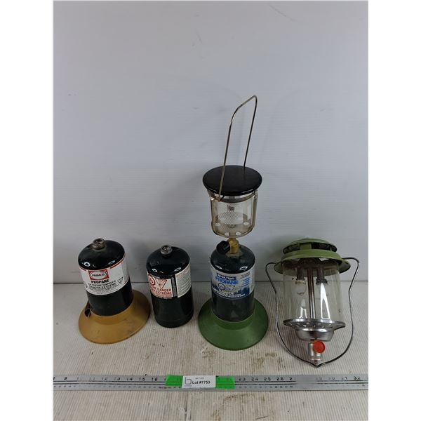 (3) Propane Tanks - Used & (2) Propane Lanterns - PICKUP ONLY
