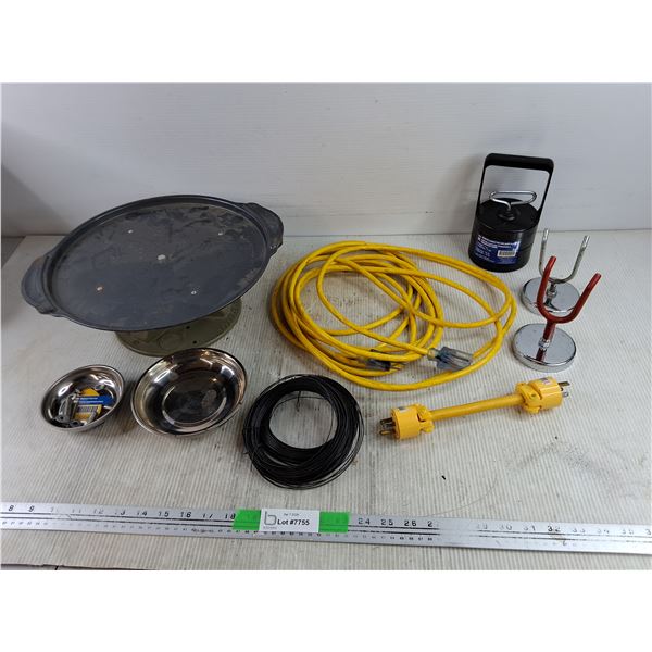 Magnetic Parts Trays, Magnetic Pickup Tool w/Quick Release, Extension Cord - Approx 10', Misc