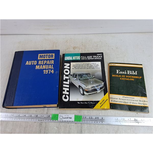 Motor Auto Repair Manual 1974, GM Full Size Trucks Repair Manual, Easi Bild Catalog