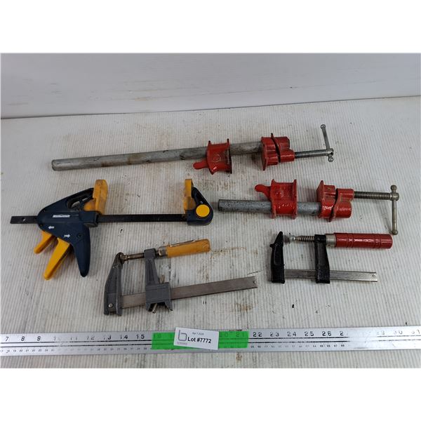 (3) Bar Clamps & (2) Pipe Clamps