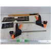 Image 1 : (2) Bar Clamps 17", 22" Wooden Handle & Metal Brackets