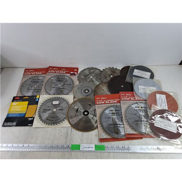 Assorted Circular Blades & Sanding Discs