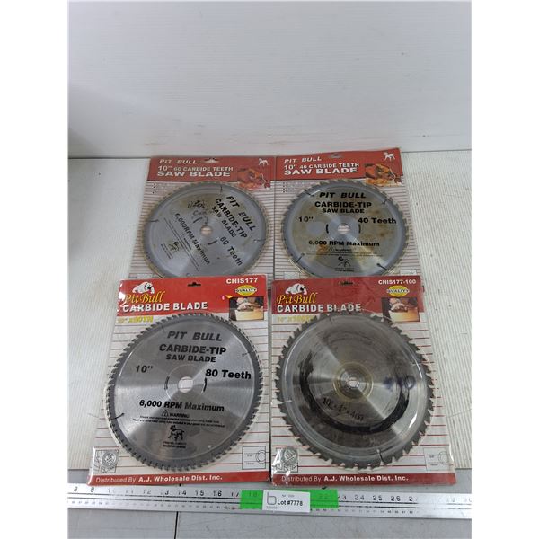 (4) 10" PitBull Carbide Blades