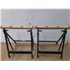 Image 1 : *(2) Collapsible Metal Sawhorse Portable Workbench. Pickup Only
