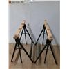 Image 2 : *(2) Collapsible Metal Sawhorse Portable Workbench. Pickup Only