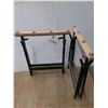Image 3 : *(2) Collapsible Metal Sawhorse Portable Workbench. Pickup Only