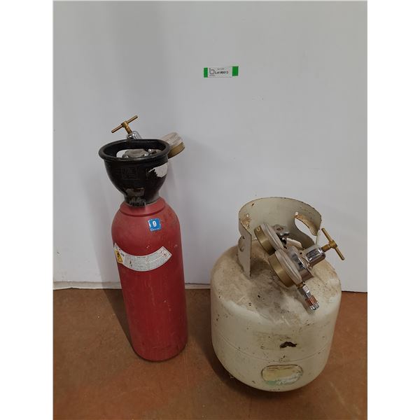 *(2) Tanks with Gauges, 1-Oxygen, 1-Propane. Pickup Only