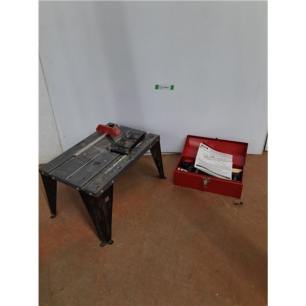 *Vermont American Saber Saw Table, Ryobi Router and Accessories. Pickup Only