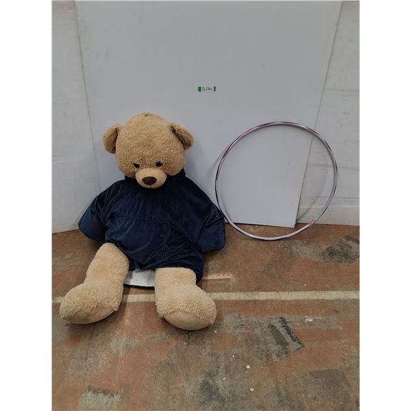 *Big Stuffed Teddy Bear with Clothing, Hula Hoop. Pickup Only