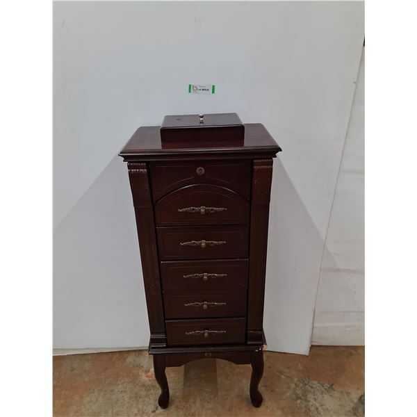 *Vintage Jewelry Holder with Multiple Compartments with Accessories,  Measurements in Photos-PU