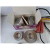 Image 2 : Palm Sander Sheets, Troublelight - Powers On, As Is, Flood Light Bulbs, Tapes, Misc