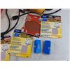 Image 5 : Palm Sander Sheets, Troublelight - Powers On, As Is, Flood Light Bulbs, Tapes, Misc