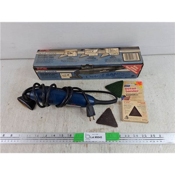 Ryobi Triangle Detail Sander - Powers On, As Is, Sanding Sheets