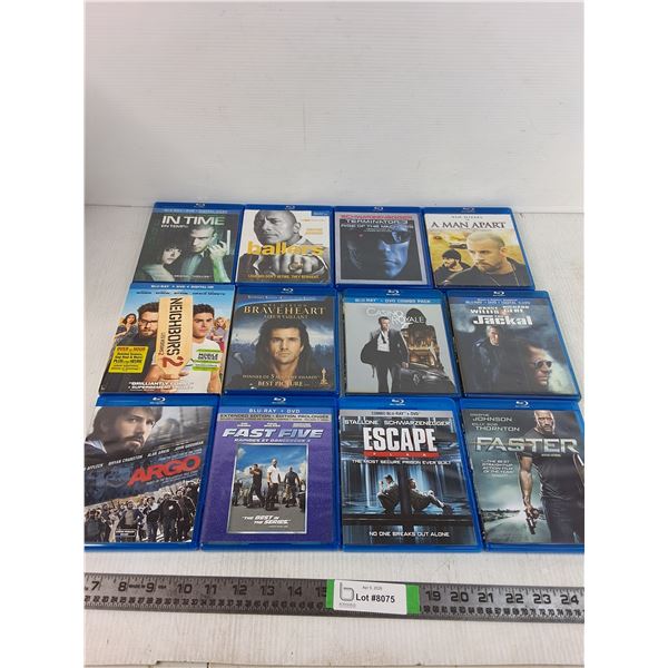 (12) Various Blu-Ray DVDs- Fast Five, Argo, Faster