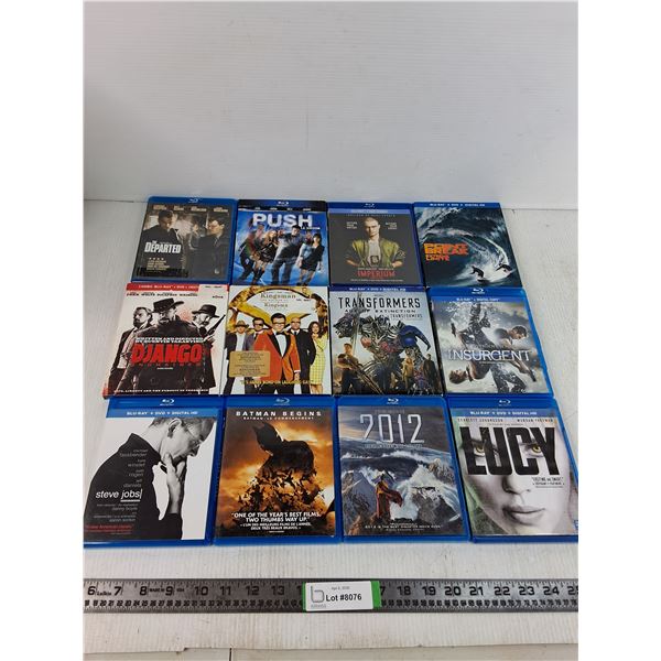 (12) Blu-Ray DVDs- 2012, Lucy, Push