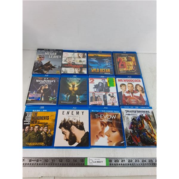 (12) Blu-Ray DVDS - Megan Leavey, Enemy, Wild Ocean