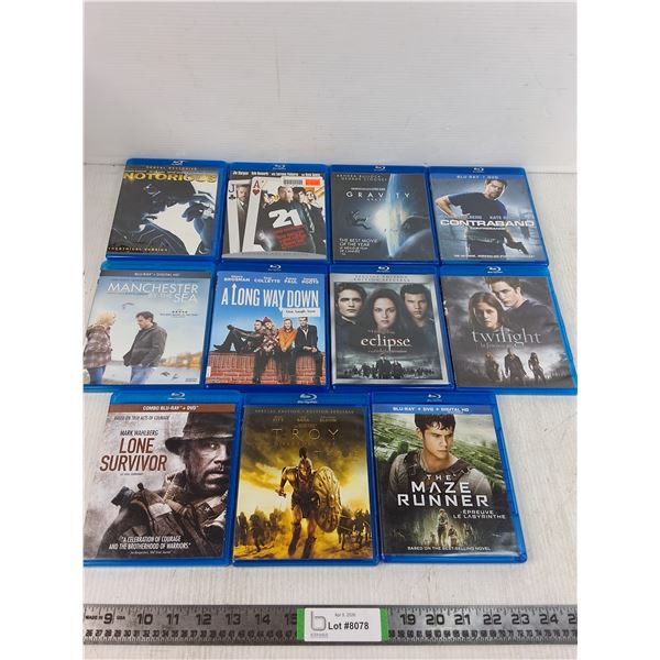 (11) Assorted Blu-Ray Movies - Lone Survivor, Twilight, Maze Runner
