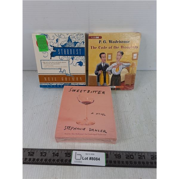 (3) Various Audio Book CDs - Sweet Bitter, Stardust, Sealed