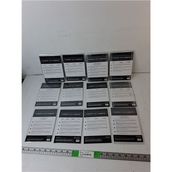 (12) Stampin' Cut & Emboss Dies- Rainbow, Gumball Machine, Misc. Most Appear New