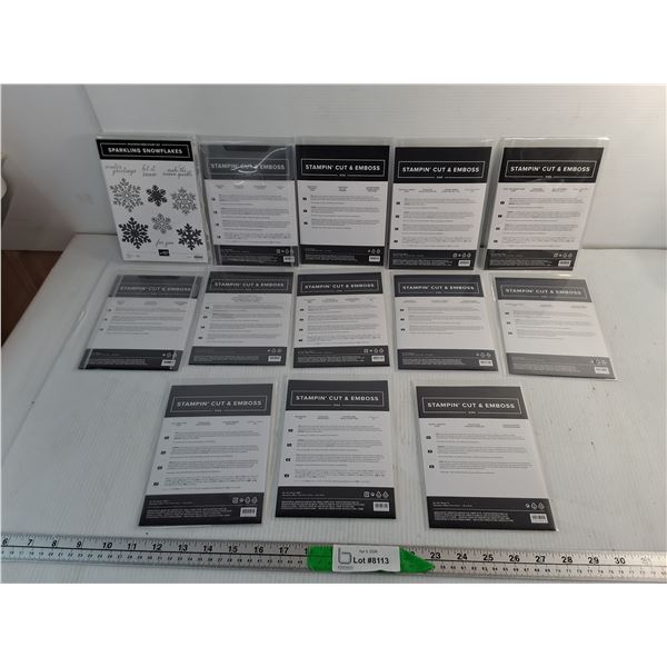 (13) Stamp Dies & Photopolymer Stamp Sets- Snowflakes, Flamingo, Misc., Some Sealed