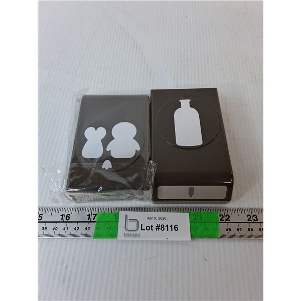 (2) Stamp Punches- Penguin & Bottle