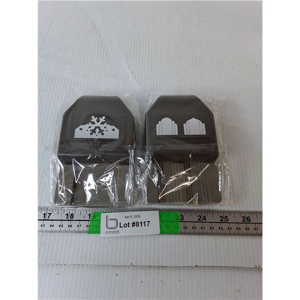 (2) Stamp Punches- Snowflake & 'Treasured Tags'