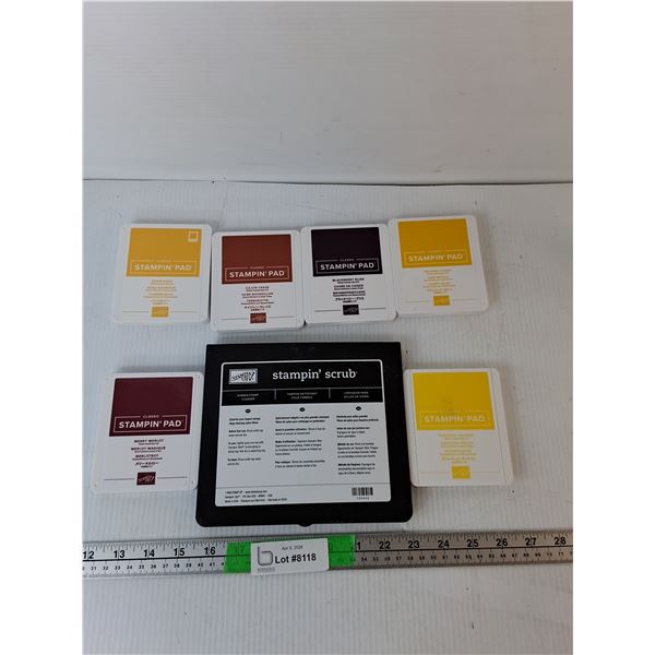 (6) Stamp Pads & Cleaner