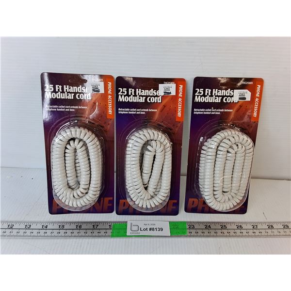 (3) Home Phone Cords- Sealed