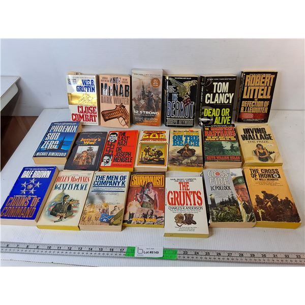 (20) Mostly Military Novels- The Survivalist, Dead or Alive, The Cross of Iron, Misc.