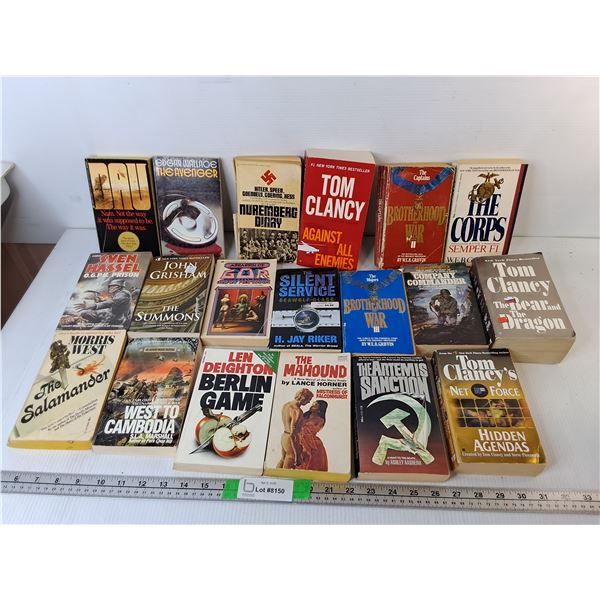 (19) Mostly Military Novels- Company Commander, Berlin Game, West to Cambodia, Misc.