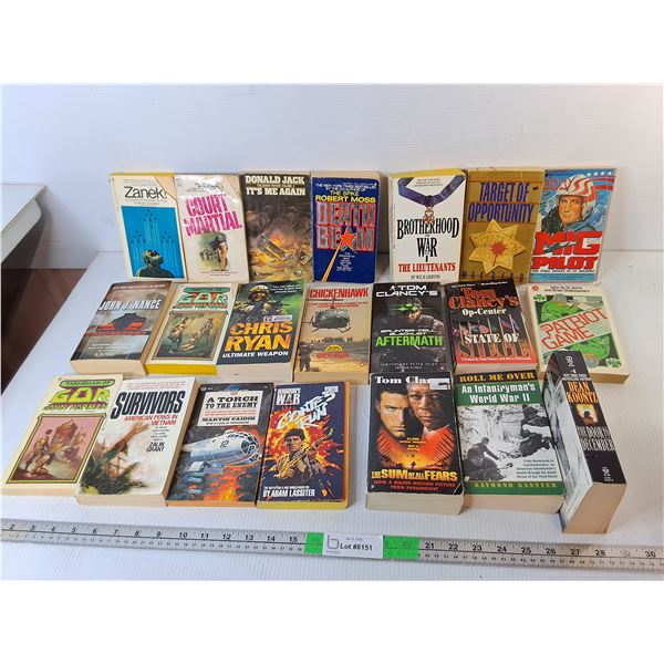 (21) Mostly Military Novels- Ultimate Weapon, The Patriot Game, Court Martial, Misc.