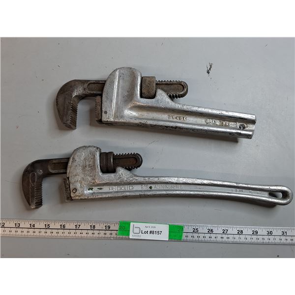 Gray & Ridgid Pipe Wrenches Up to 18"- As Is, Pickup Preferred