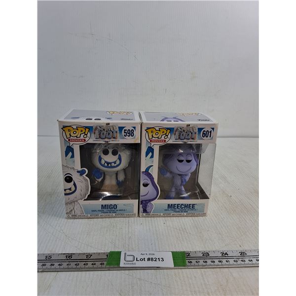 (2) POP Movies Figurines- Small Foot Mig & Meechee ( NIB , as is)