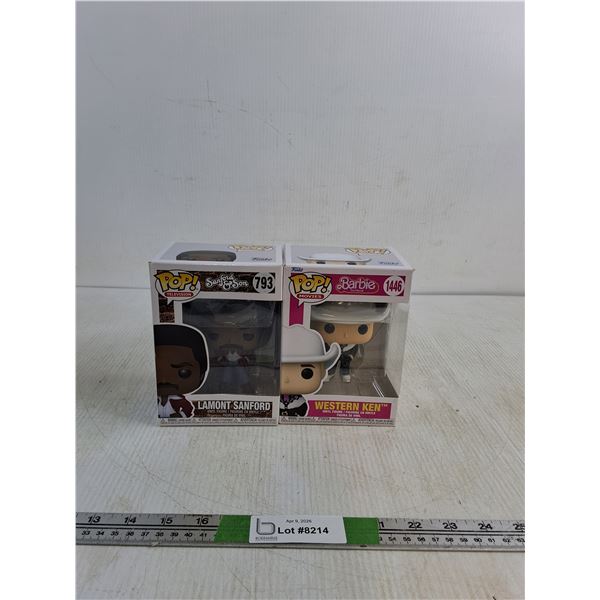 POP Movies Figurines- Lamont Sanford & Barbie Western Ken