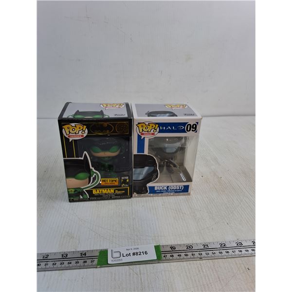(2) POP Heroes Figurines- Batman & Buck
