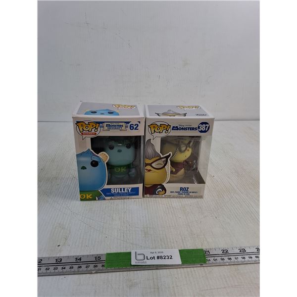 POP Disney Figurine Sulley, POP Monsters Inc Figurine Roz (NIB, as is)