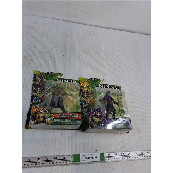 (2) Ninja Turtle Figurines