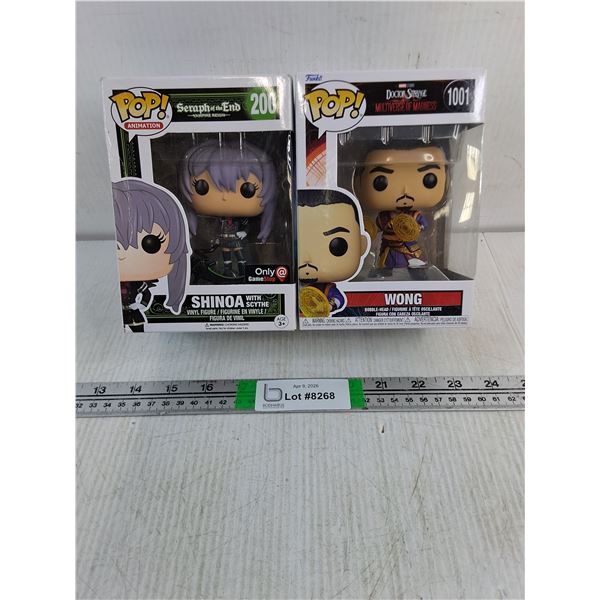 (2) POP Figurines-Shinoa and Wong (NIB)