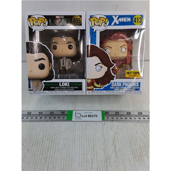 (2) POP Figurines-Loki and Dark Phoenix (NIB)