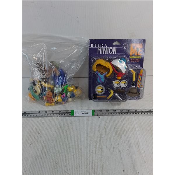 Build A Minion Kit (NIB) and Assorted Plastic Toys