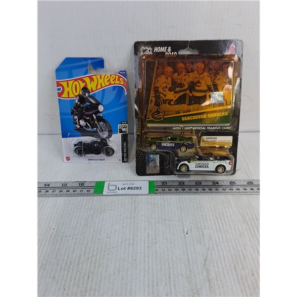 Vancouver Canucks Home&Road  Set and Hot Wheels Retro Racer (NIB)
