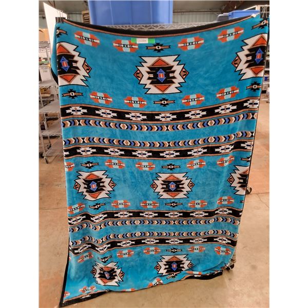Indigenous Style Throw Blanket 75" x 55"