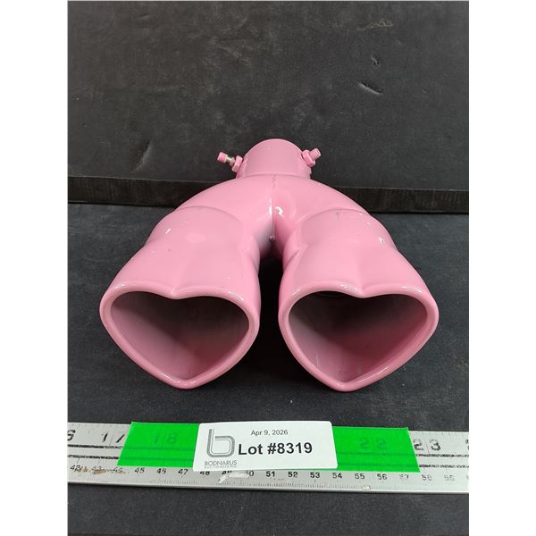 Pink Hearts Dual Exhaust Tip 2 1/2"